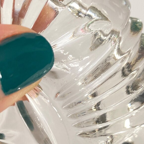 1960s Federal Glass Ashtray Clear Pressed Glass Georgetown Pattern 4in Diameter - Picture 9 of 11